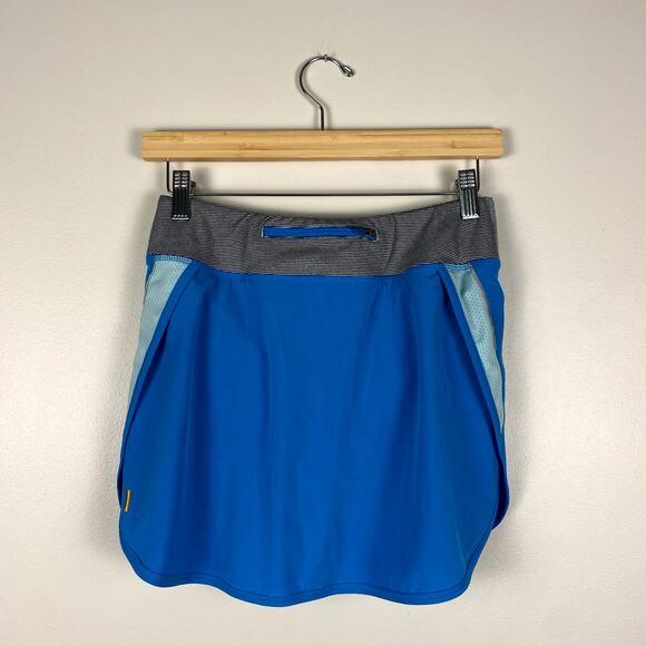Lucy Activewear Color Block Skort in Blue and Gray - Picture 4 of 6